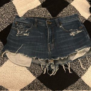 Re-styled J-Crew distressed shorts